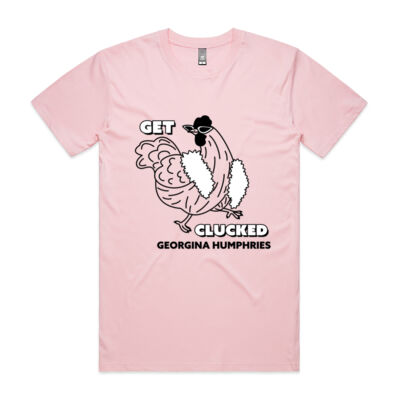 Get Clucked First Edition T-Shirt - Front Chicken Print Thumbnail